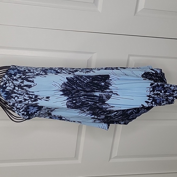 FREE PEOPLE Birds Of A Feather Floral Blue Women's Blouse SIZE XS - Picture 8 of 12